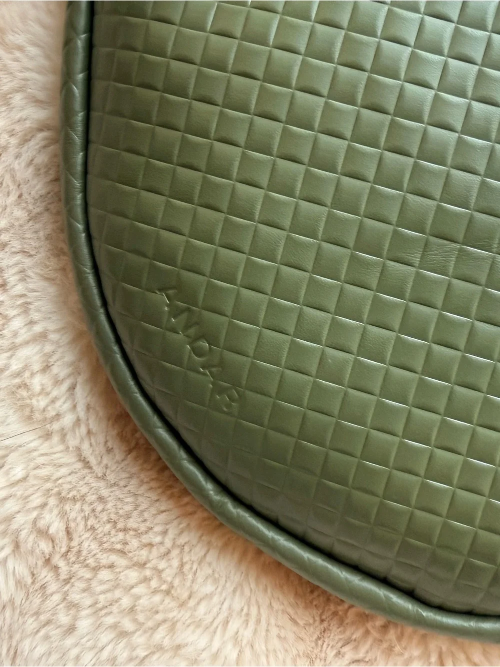 Andar Olive Green Quilted Crossbody Belt Bag
